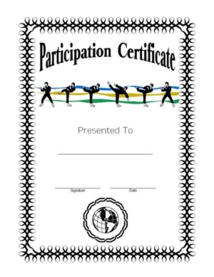 martial arts certificates free