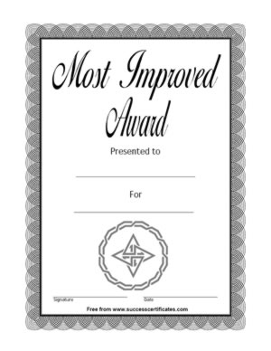 Most Improved Award – Three