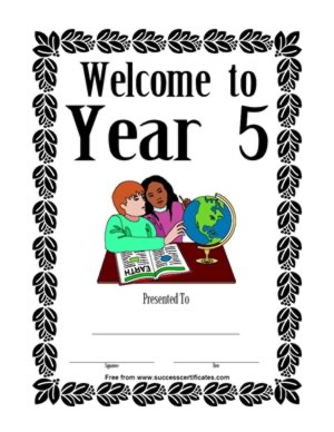 Welcome to Year 5 School Certificate